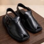 Authentic Black Charsadda Peshawari Chappal | Handcrafted Premium Leather