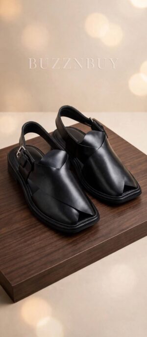780024393_122111707539436662_5635901990479662997_n Authentic Black Charsadda Peshawari Chappal | Handcrafted Premium Leather
