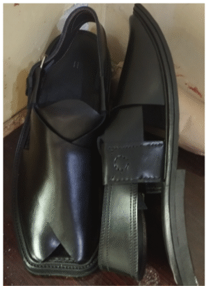 Black Peshawari Chappal from Charsada