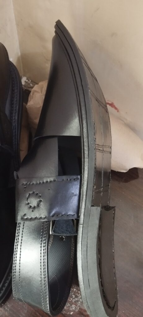 Black Peshawari Chappal from Charsada