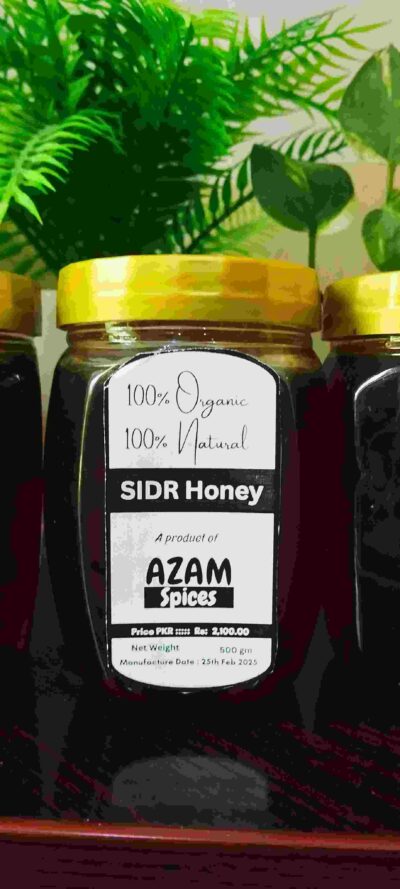 100% Pure Sidr Honey by Azam Spices – All-Natural Premium Honey from Karak, Pakistan