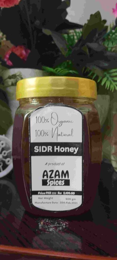 100% Pure Sidr Honey by Azam Spices – All-Natural Premium Honey from Karak, Pakistan