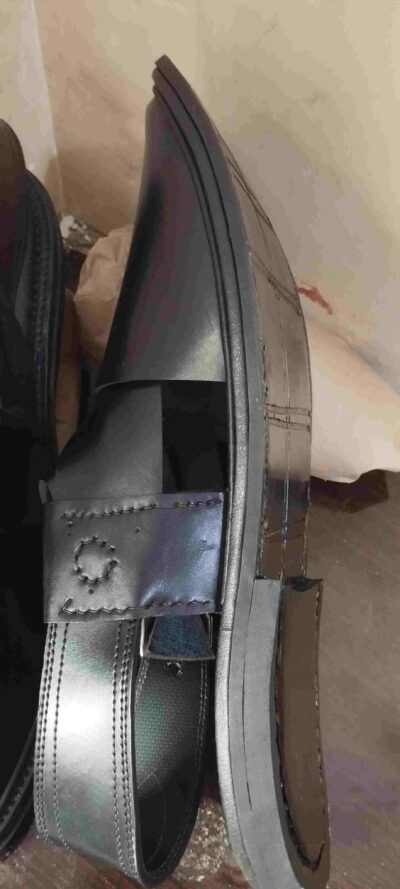 Authentic Black Charsadda Peshawari Chappal | Handcrafted Premium Leather