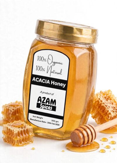 100% Pure Acacia Honey by Azam Spices 500gm – All-Natural Premium Raw Honey