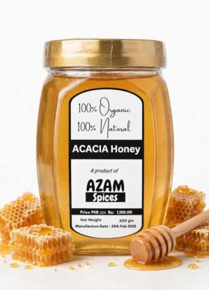 100% Pure Acacia Honey by Azam Spices 500gm – All-Natural Premium Raw Honey