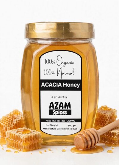 100% Pure Acacia Honey by Azam Spices 500gm – All-Natural Premium Raw Honey