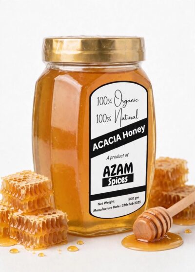 100% Pure Acacia Honey by Azam Spices 500gm – All-Natural Premium Raw Honey