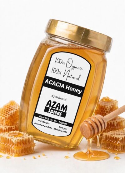 100% Pure Acacia Honey by Azam Spices 500gm – All-Natural Premium Raw Honey