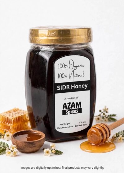 sidr 1 100% Pure Sidr Honey by Azam Spices 500gm – All-Natural Premium Honey from Karak, Pakistan