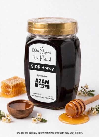 sidr 3 100% Pure Sidr Honey by Azam Spices 500gm – All-Natural Premium Honey from Karak, Pakistan