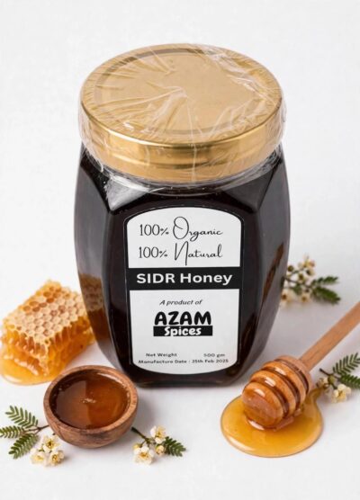 sidr 4 100% Pure Sidr Honey by Azam Spices 500gm – All-Natural Premium Honey from Karak, Pakistan