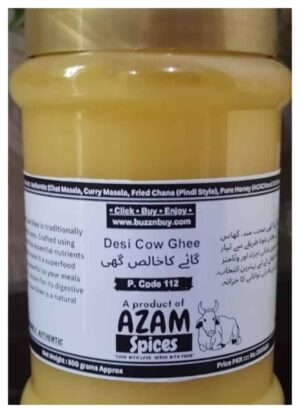 Premium Pure Cow Desi Ghee by Azam Spices – 100% All-Natural Golden Clarified Butter