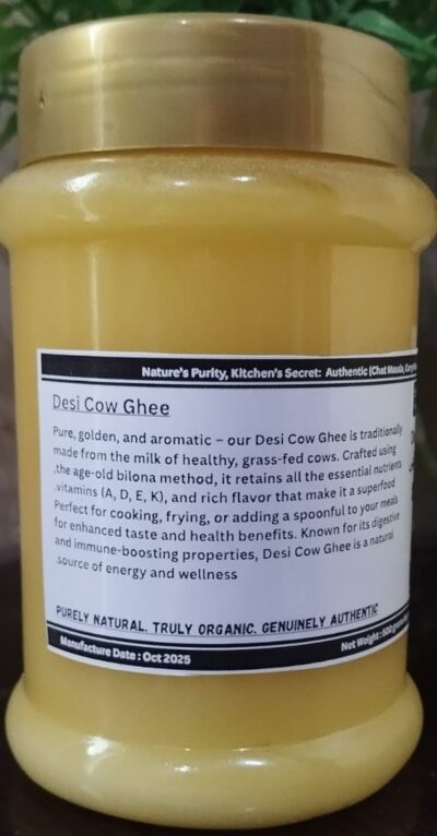 PC-112  Pure & Natural Desi Cow Ghee- Half Kg– Traditional, Aromatic & Nutritious