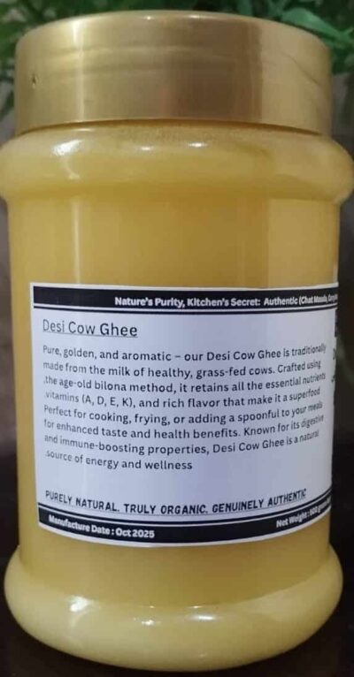 Premium Pure Cow Desi Ghee by Azam Spices – 100% All-Natural Golden Clarified Butter