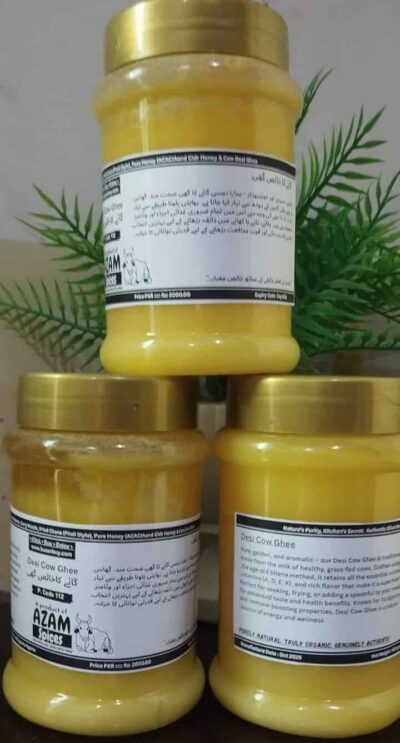 Premium Pure Cow Desi Ghee by Azam Spices – 100% All-Natural Golden Clarified Butter