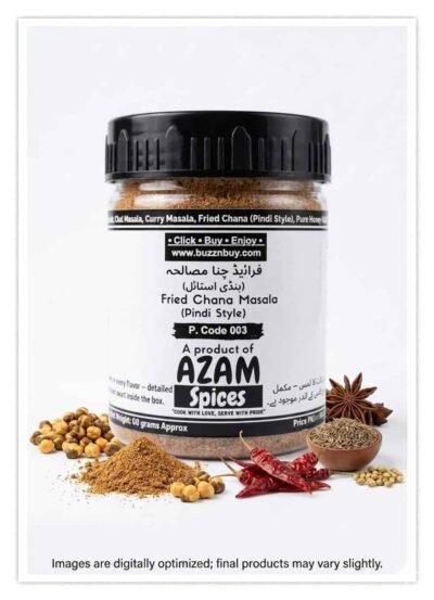 PC002.1 Homemade Fried Channa Masala (Pindi Style) by Azam Spices – 100% Pure, All-Natural Robust Spice Blend