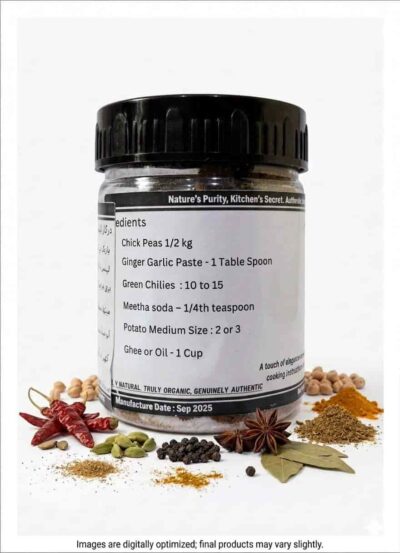 PC002.4 Homemade Fried Channa Masala (Pindi Style) by Azam Spices – 100% Pure, All-Natural Robust Spice Blend