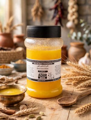 Premium Pure Cow Desi Ghee by Azam Spices 1kg – 100% All-Natural Golden Clarified Butter