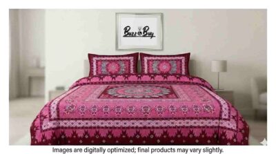 Premium 100% Pure Cotton Regular Flat Bedsheet – Ultra-Soft, Breathable, and Vibrant Luxury