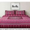 Premium 100% Pure Cotton Regular Flat Bedsheet (Red)