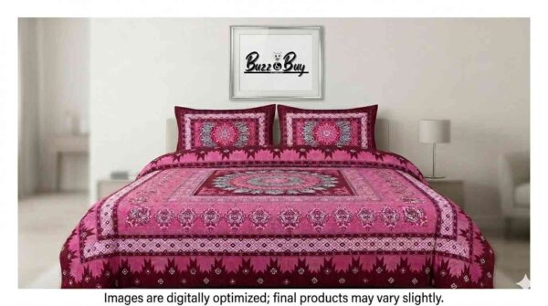 Premium 100% Pure Cotton Regular Flat Bedsheet (Red)