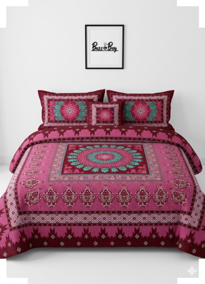 Premium 100% Pure Cotton Regular Flat Bedsheet – Ultra-Soft, Breathable, and Vibrant Luxury