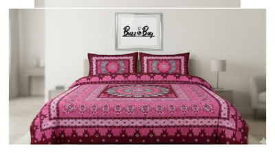 Premium 100% Pure Cotton Regular Flat Bedsheet – Ultra-Soft, Breathable, and Vibrant Luxury