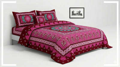 Premium 100% Pure Cotton Regular Flat Bedsheet – Ultra-Soft, Breathable, and Vibrant Luxury