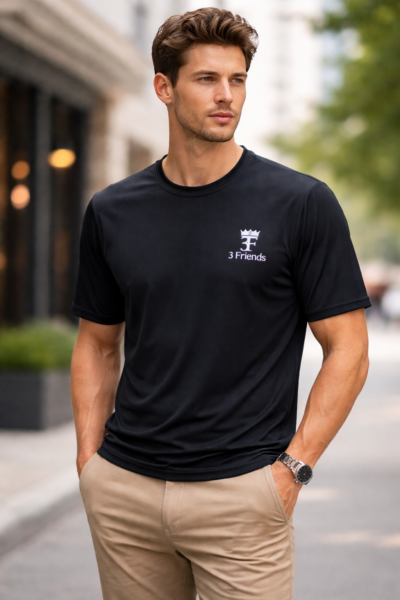 PC 201.1 PC 201 - Black Round Neck T-Shirt | Classic Fit