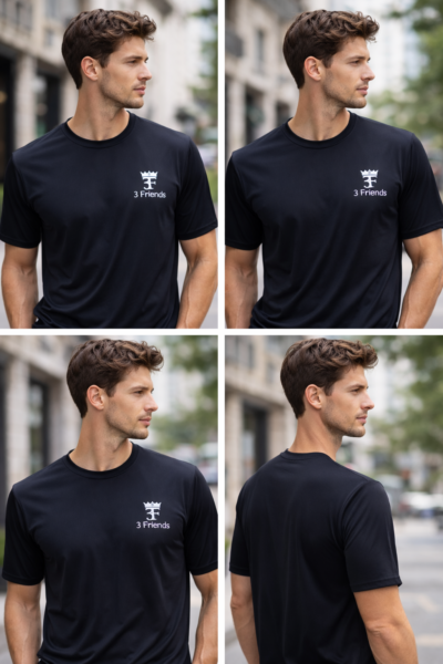PC 201.3 PC 201 - Black Round Neck T-Shirt | Classic Fit