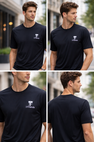 PC 201.4 PC 201 - Black Round Neck T-Shirt | Classic Fit