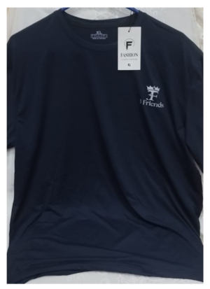 PC-202 - Dark Blue Round Neck T-Shirt | Classic Fit