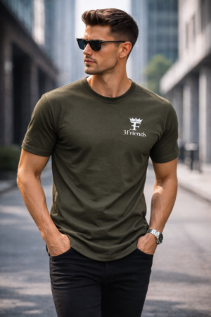 PC 203.1 PC 203 - D.Green (Mehdi Color) Round Neck T-Shirt | Classic Fit