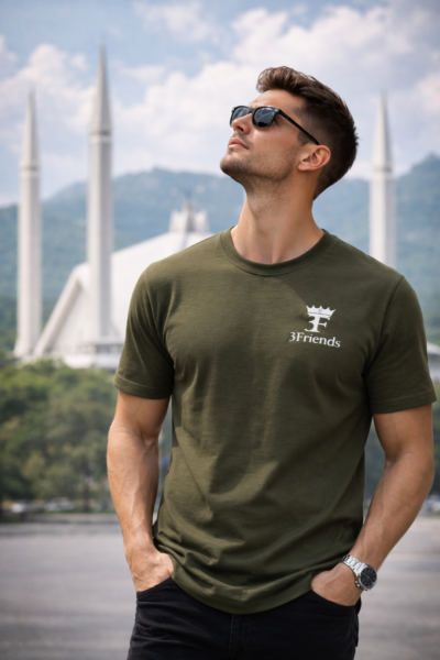 PC 203.2 PC 203 - D.Green (Mehdi Color) Round Neck T-Shirt | Classic Fit