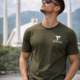 PC 203.2 PC 203 - D.Green (Mehdi Color) Round Neck T-Shirt | Classic Fit