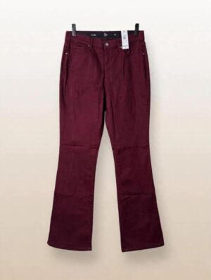 Women's Maroon Cotton Jeans