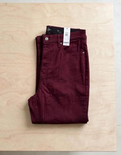 WhatsApp Image 2026-09-15 at 21.04.29 Premium Women's Maroon Cotton Jeans – Comfort Fit Denim