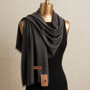 cashmere charcaol grey dummy 1 Classic Cashmere Shawl – Timeless Luxury Collection