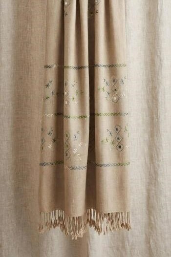 pc281-Brown2 Swati Handcrafted Embroidered Shawl