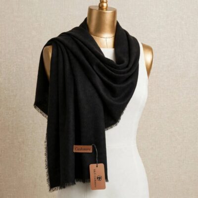 pure black cashmere 9 Classic Cashmere Shawl – Timeless Luxury Collection