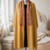PC-291-Color5 Handmade Kashmiri Aari Embroidery Cape Shawl | Luxury Winter Wrap