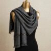 pc261-Black Swati Handwoven Wool Muffler